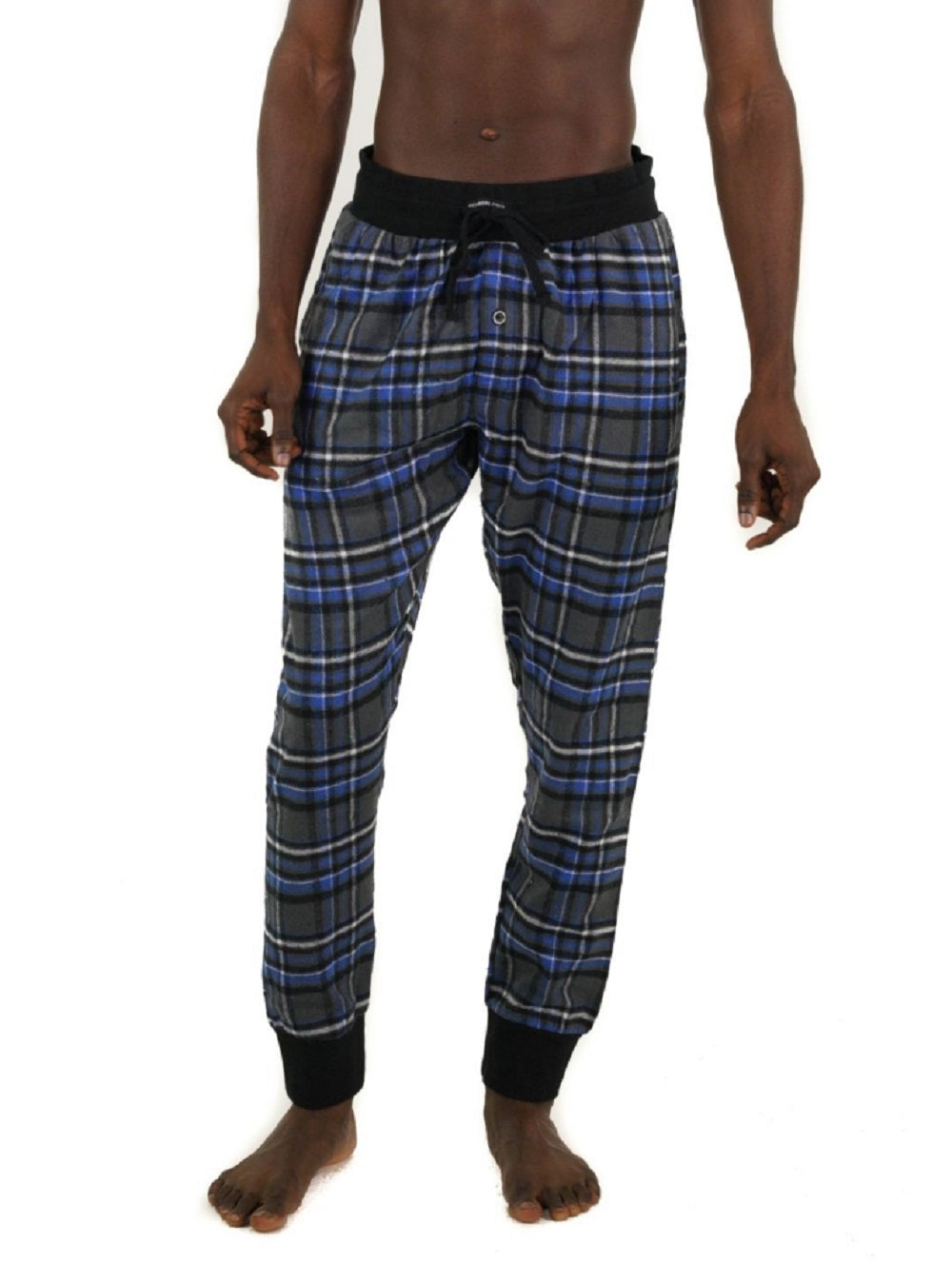 Members Only Men's Flannel Jogger Lounge Pant Gray Size Medium