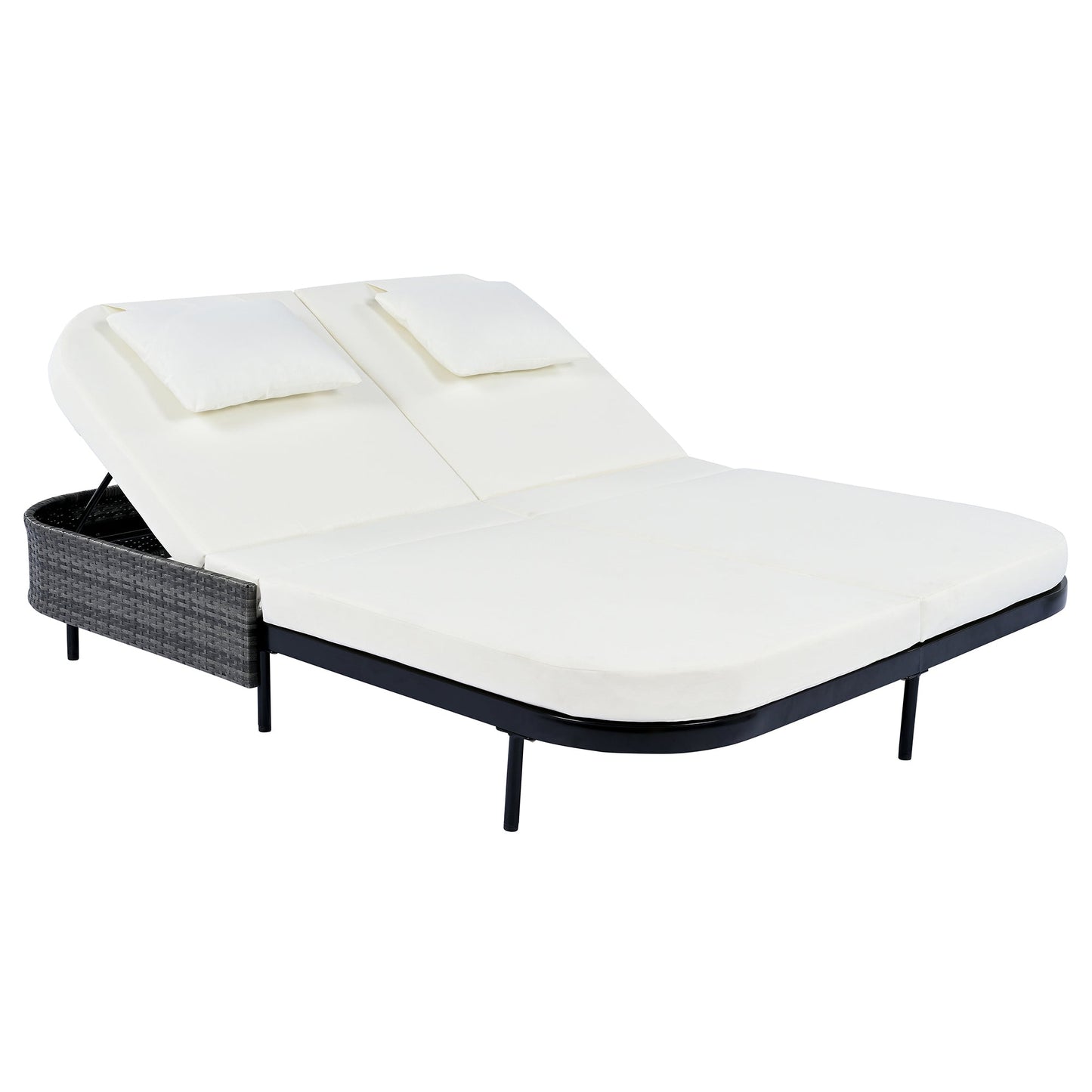 TREXM Outdoor Daybed with Adjustable Backrest