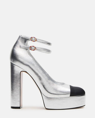 Steve Madden - Women's Peyton Genuine Leather Cap Toe Platform Hi Heels