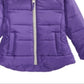 S Rothschild & Co Big Girl's Hooded Quilted With Faux Fur Trim Jacket Purple Size Medium