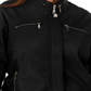 Maralyn & Me Junior's Faux Leather Moto Jacket Black Size 2X