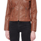 Maralyn & Me Junior's Faux Leather Jacket Brown Size Medium