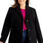 Maralyn & Me Women's Single Breasted Reefer Coat Black Size 3X