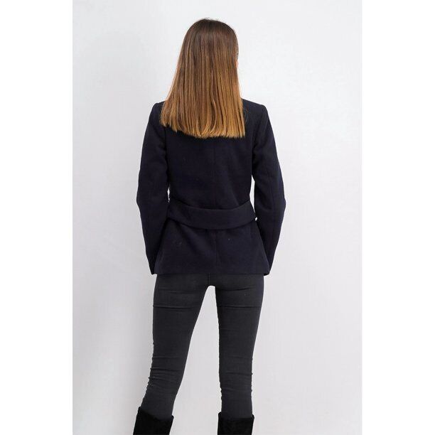 Maralyn & Me Women's Double Breasted Peacoat Black Size Small