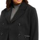 Maralyn & Me Juniors' Double Breasted Peacoat Black Size 1X