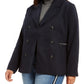 Maralyn & Me Junior's Double Breasted Peacoat Blue Size 3X