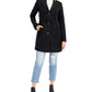Maralyn & Me Junior's Single Breasted Reefer Coat Black Size XX-Large