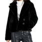 Maralyn & Me Junior's Reversible Faux Fur Coat Black Size Small