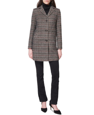 Maralyn & Me Junior's Single Breasted Reefer Coat Black Size Small