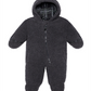 S Rothschild & Co Infant Boy's Faux Sherpa Footed Pram Hooded Gray Size 9MOS