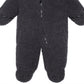 S Rothschild & Co Infant Boy's Faux Sherpa Footed Pram Hooded Gray Size 9MOS