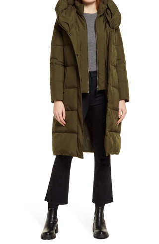 Ralph Lauren Women's Quilted Puffer Coat Green Size Large