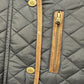 Lauren Ralph Lauren Women's Faux-Suede-Trim Quilted Coat, Dark Navy Size XXL