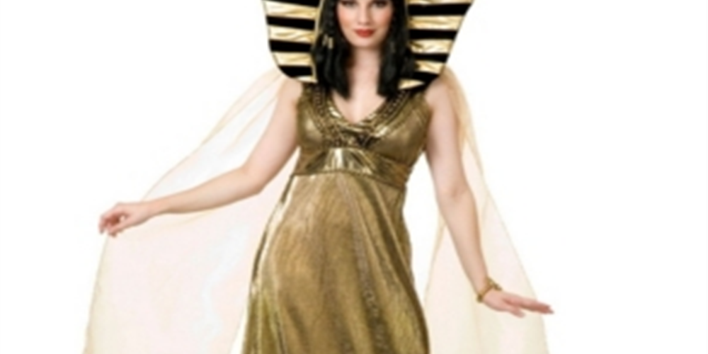 Charades Women's Halloween Empress Of The Nile Adult Costume Gold Size XL
