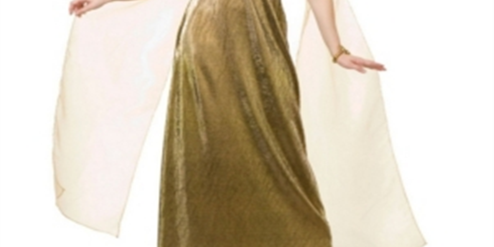 Charades Women's Halloween Empress Of The Nile Adult Costume Gold Size XL