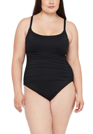 La Blanca Women's Island One Piece Swimsuit Black Size 18W
