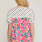 Entro - Mixed Print & Lace Blouse