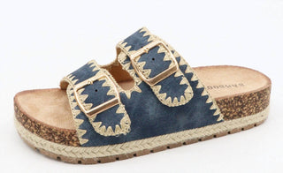 Bamboo - Women's Espadrille Embroidered Sandals