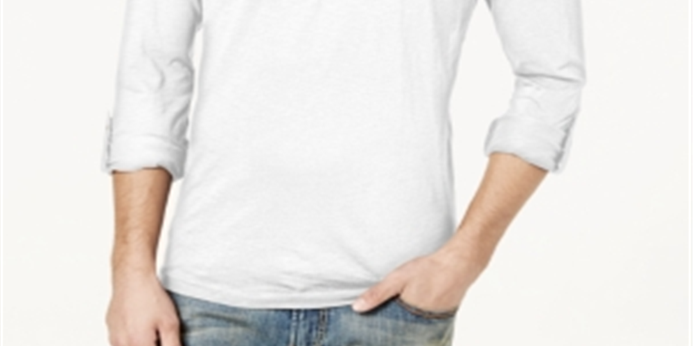 INC International Concepts Men's Quarter Zip Hoodie White Size M