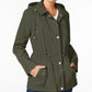 Charter Club Women's Water Resistant Hooded Anorak Jacket Green Size Small