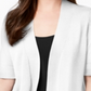 JM Collection Women's Cropped Button Detail Cardigan White Size X-Large