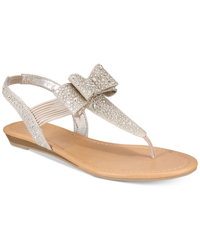 Material Girl Women's Shayleen Open Toe Casual Slide Sandals Gray Size 6 M
