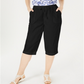 Karen Scott Women's Cotton Eyelet Chino Skimmer Shorts Black Size Petite Small