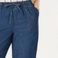 Karen Scott Women's Cotton Eyelet Denim Skimmer Shorts Blue Size Petite Medium