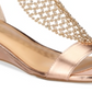 Thalia Sodi Women's Tibby Mesh Embellished Wedge Sandals Yellow Size 9W