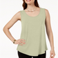 JM Collection Women's Scoop Neck Tank Top Beige Size Large