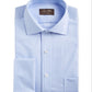 Tasso Elba Men's Classic Regular Fit Non Iron Supima Cotton Herringbone Solid French Cuff Dress Shirt Blue Size 15X32X33