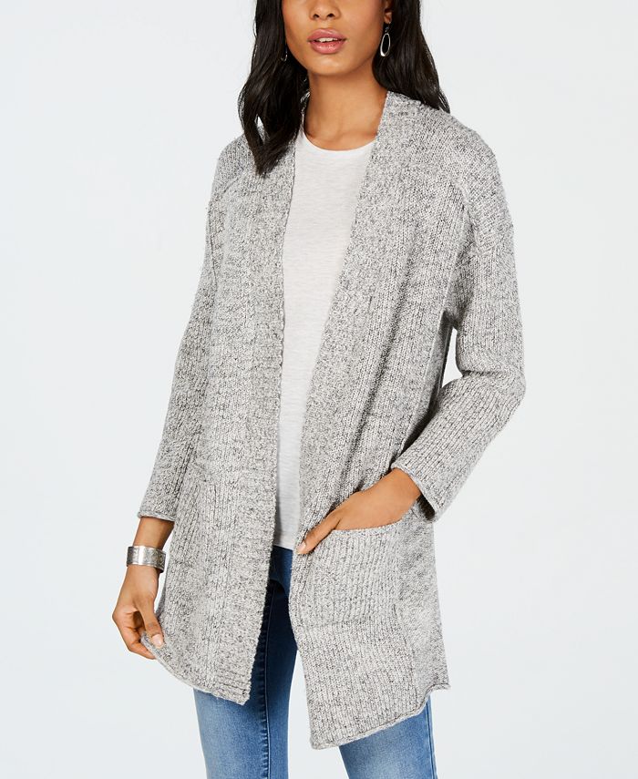 Style & Co Women's Open Front Completer Cardigan Gray Size X-Large