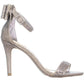 Material Girl Women's Beverly Open Toe Special Occasion Ankle Strap Sandals Gray Size 10 M