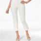 Alfani Women's Lace-up Stretch Tab Front Ankle Pants White Size 14