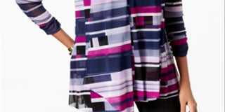 Alfani Women's Draped Asymmetrical Mesh Top Blue Size Petite S