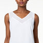 INC International Concepts Women's Illusion Trim Tank Top White Size Petite Small