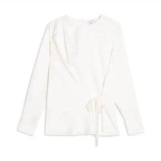 Topshop - Satin Waist Tie Blouse