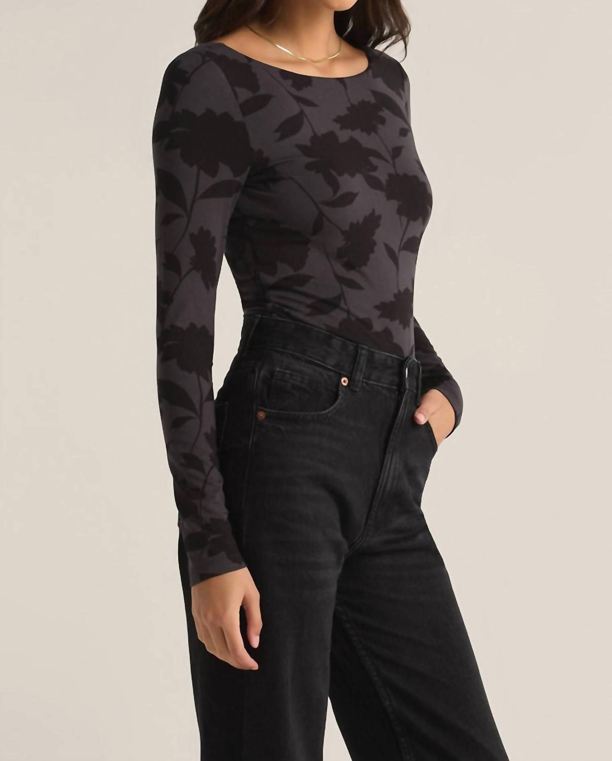 Z Supply - Baela Shadow Floral Bodysuit