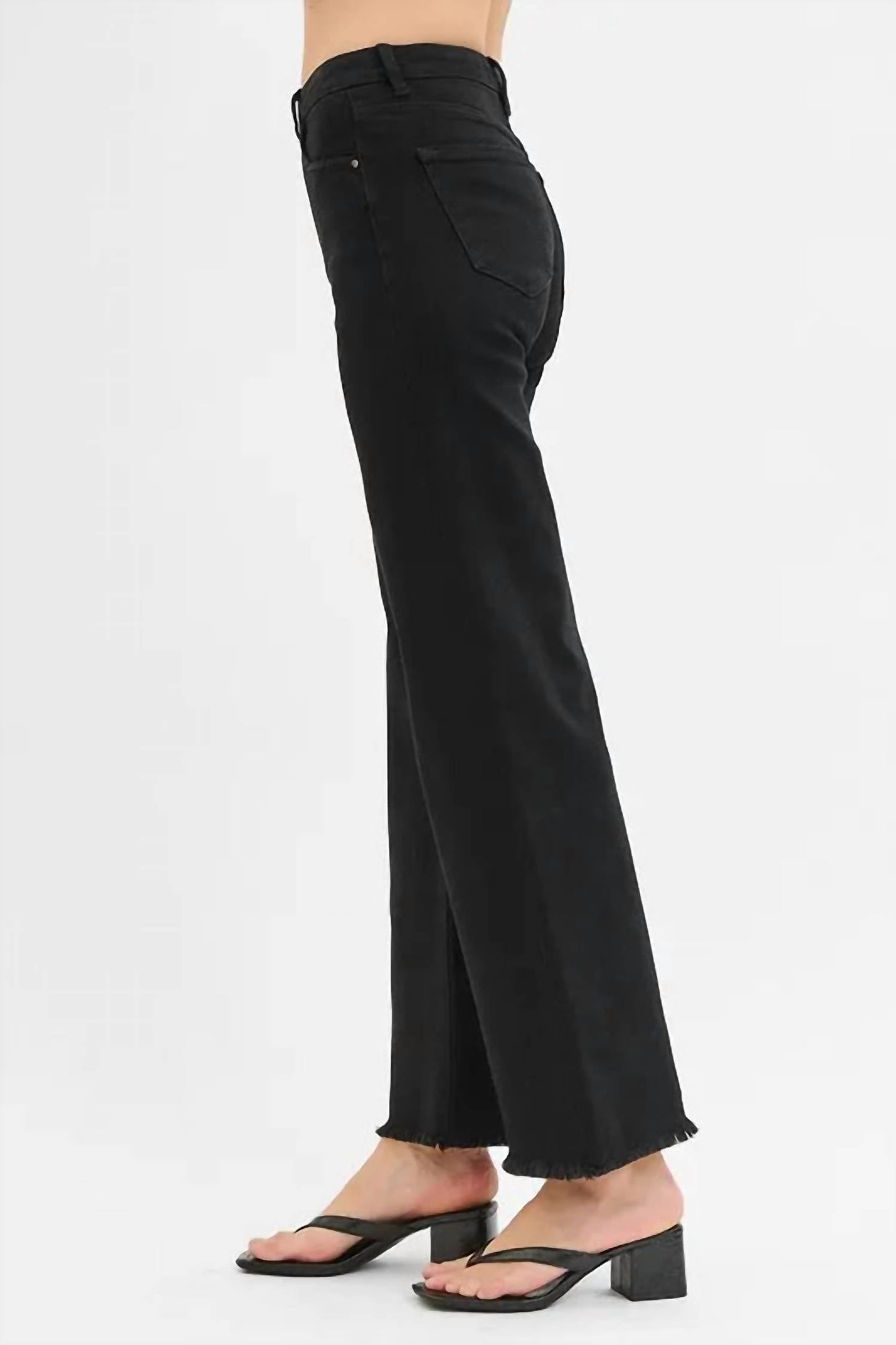 Trendsi - Risen Full Size Tummy Control High Rise Wide Jeans Plus Size