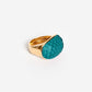 Avenue Chic - Women's Exotic Leather Dome Ring