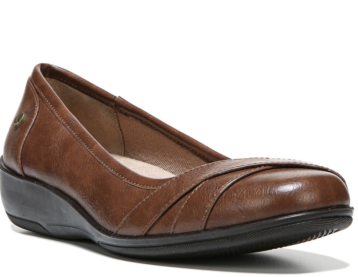 Lifestride Women's Loyal Ballerina Flats Brown Size 8.5 M