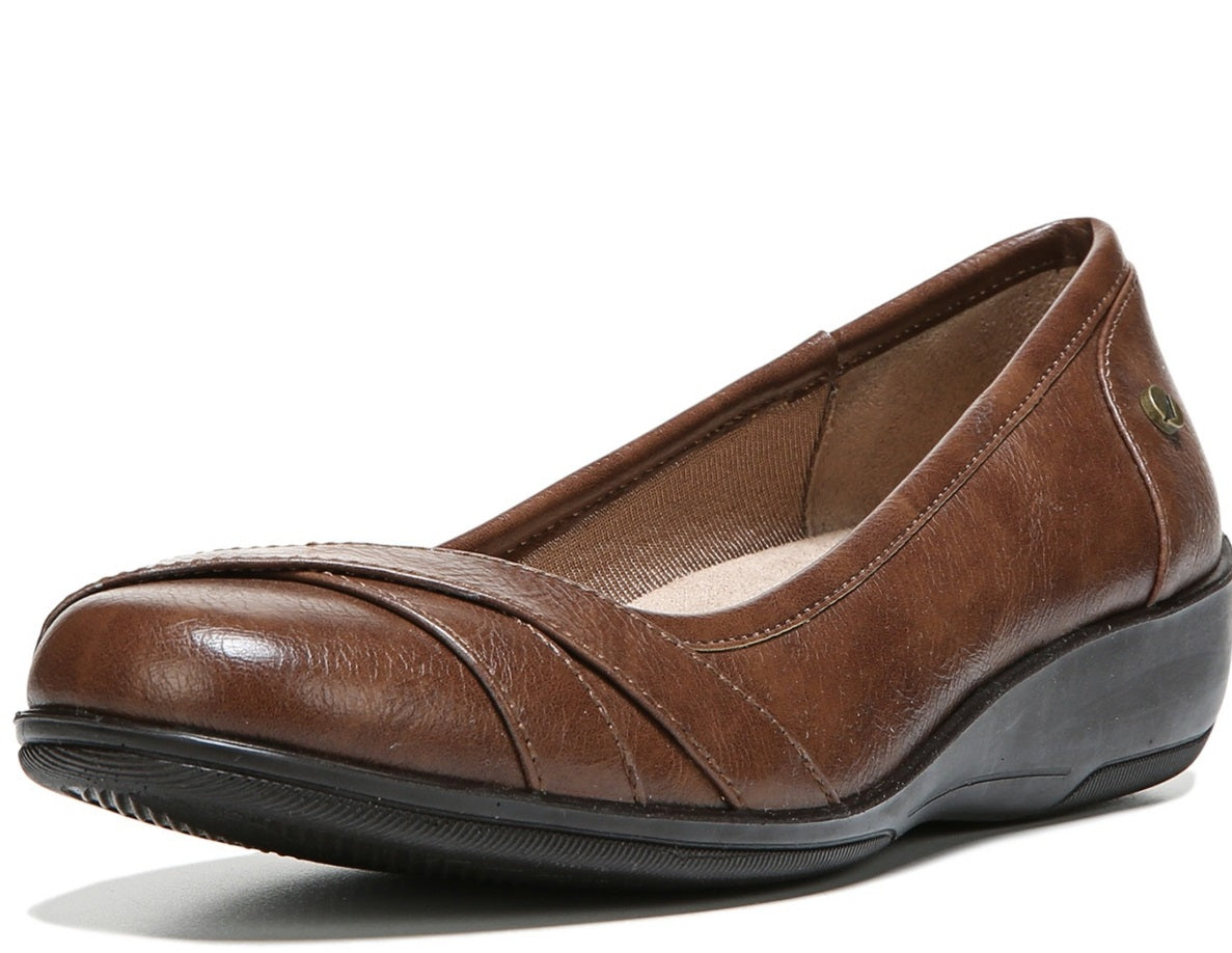 Lifestride Women's Loyal Ballerina Flats Brown Size 8.5 M