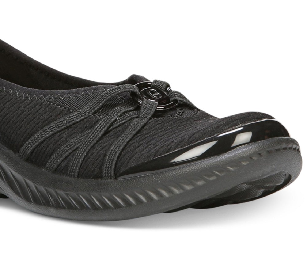 Bzees Women's Niche Slip On Flat Black Size 9.5