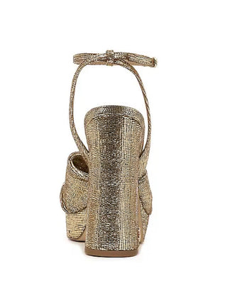 Sam Edelman Women's Kristen Ankle Strap Platform Sandal Yellow Size 9 M