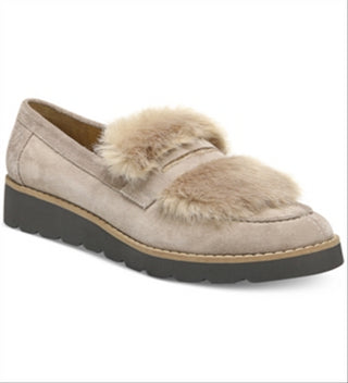 Franco Sarto Women's Harriet Wedge Loafers Shoes Beige Size 7.5 M