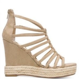 Carlos by Carlos Santana Women's Camilla Fabric Open Toe Casual Platform Sandals Brown Size 6.5