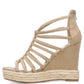 Carlos by Carlos Santana Women's Camilla Fabric Open Toe Casual Platform Sandals Brown Size 6.5