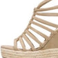 Carlos by Carlos Santana Women's Camilla Fabric Open Toe Casual Platform Sandals Brown Size 6.5