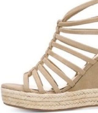 Carlos by Carlos Santana Women's Camilla Fabric Open Toe Casual Platform Sandals Brown Size 6.5