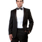 Bryan Michaels Men's Slim Fit Classic 2 Piece Tuxedo Black Size 36
